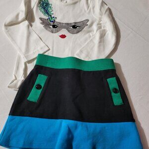 Gymboree Wild For Horses size 3 NWT shirt, Dalmatian Line Skort Used Very good.